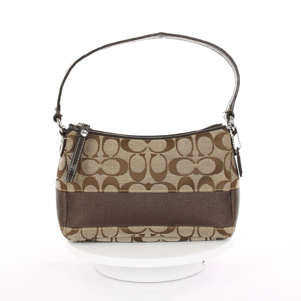 Coach Signature Stripe Brown Bag